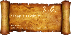 Klepp Olivér névjegykártya