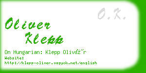 oliver klepp business card